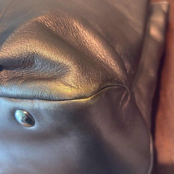 Coach NYE bag SoHo north south shoulder bag leather metallic pewter/bronze - Picture 17 of 17